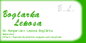 boglarka leposa business card